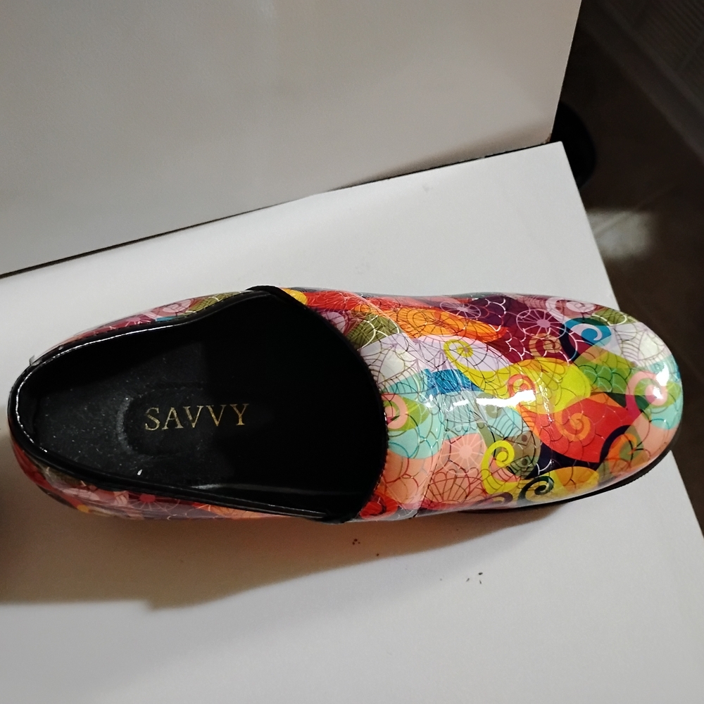 Savvy Multicolor Patterned Mules - Picture 7 of 16